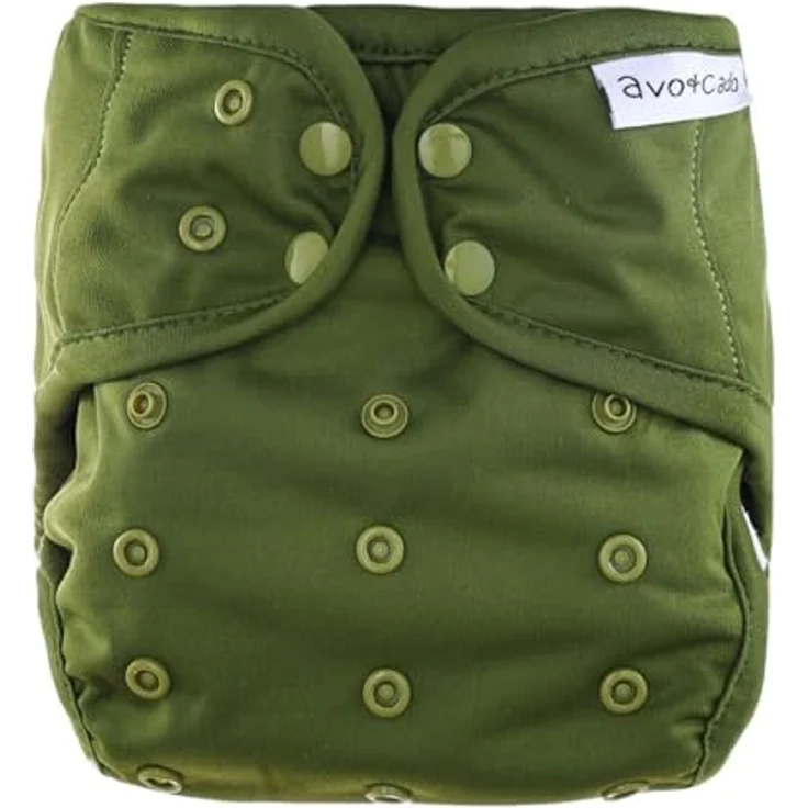 avo+cado Explorer One Size Stoffwindel-Überhose (Moss), passt von 5 bis 16 kg, doppelter Beinbund, vielfach verwendbar – Bild 1