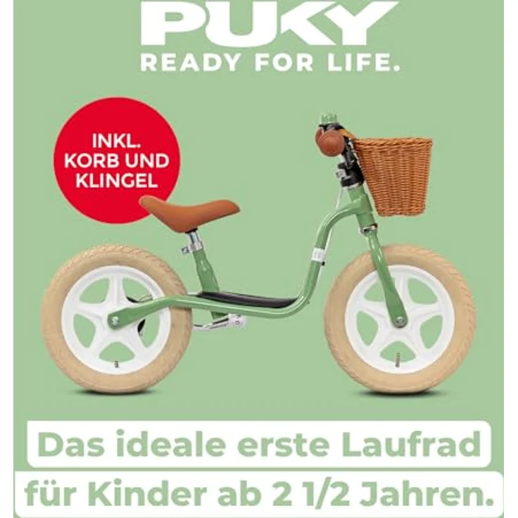 Puky LR 1L Classic Laufrad mit Bremsen, Retrodesign in Beige, für Kinder ab 2,5 Jahren – Bild 2