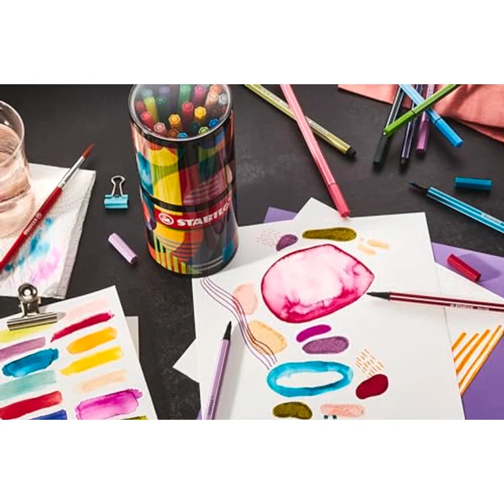 STABILO ARTY Filzstift Pen 68 - 45er Metalldose, 45 verschiedene Farben für kreative Vielfalt – Bild 10
