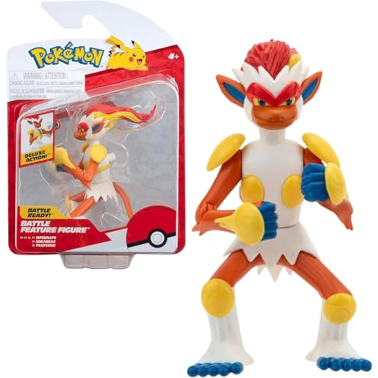Pokémon Infernape Panferno Figur – 11 cm, Dual-Typ Feuer/Kampf, Offizielles Pokémon Spielzeug, Neue Welle 2024 – Bild 1