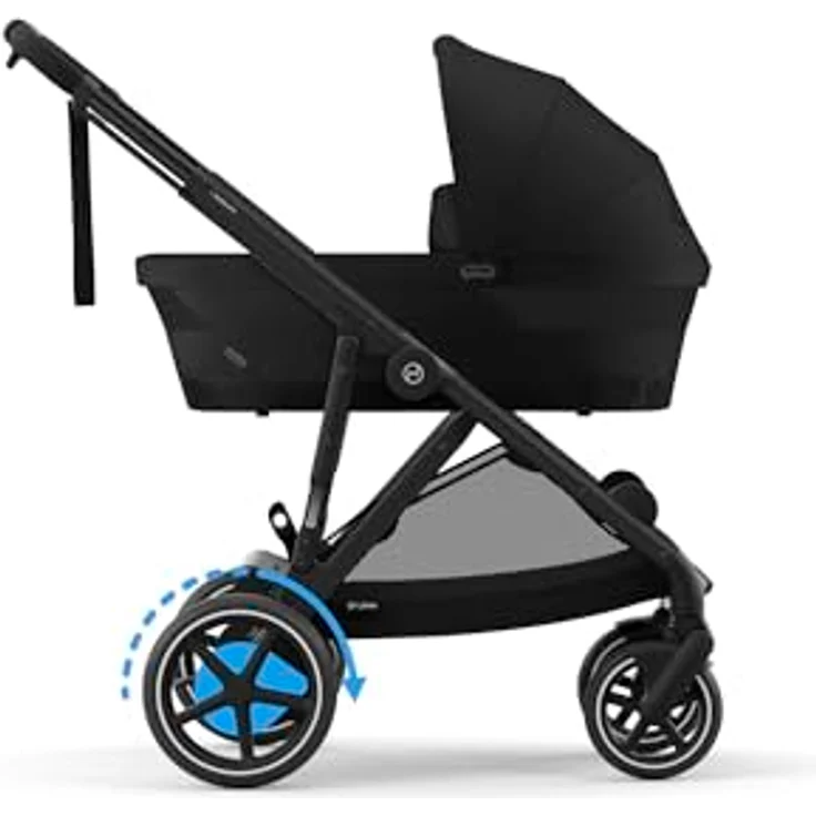 Cybex Sportbuggy Buggy e-Gazelle S, E-Kinderwagen mit Wiegefunktion, flexibler Anpassung und großem Einkaufskorb, schwarz – Bild 3