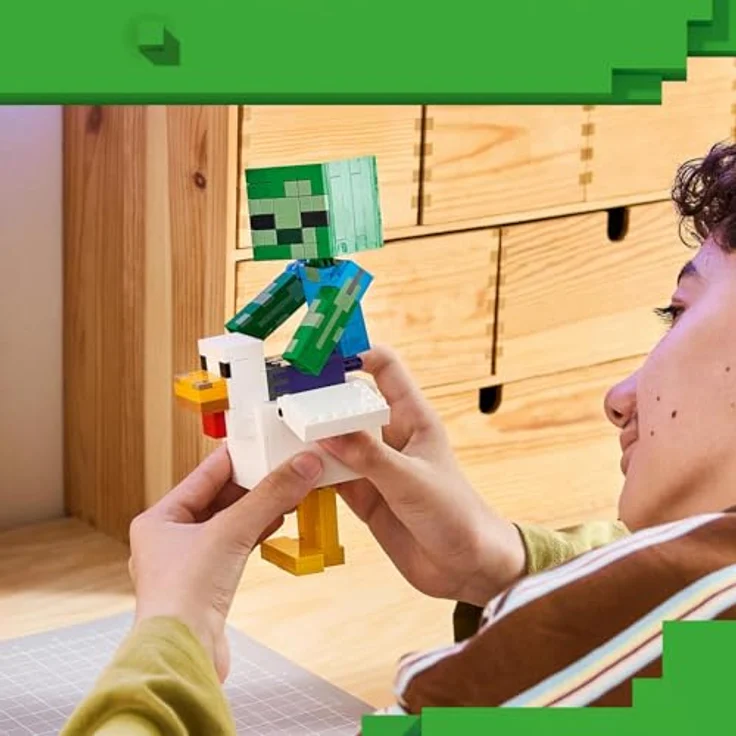 LEGO Minecraft 21582 Hühnerreiter, Bauset mit 344 Teilen, bewegliches Huhn, Baby-Zombie und Baby-Huhn, für Kinder ab 9 Jahren – Bild 5