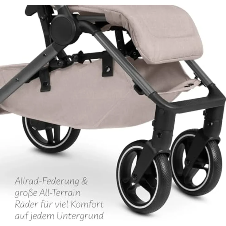 ABC Design Sportbuggy Ping 3 Trekking Reisebuggy, 5-Punkt-Gurtsystem, UPF 50+, Camel – Bild 10