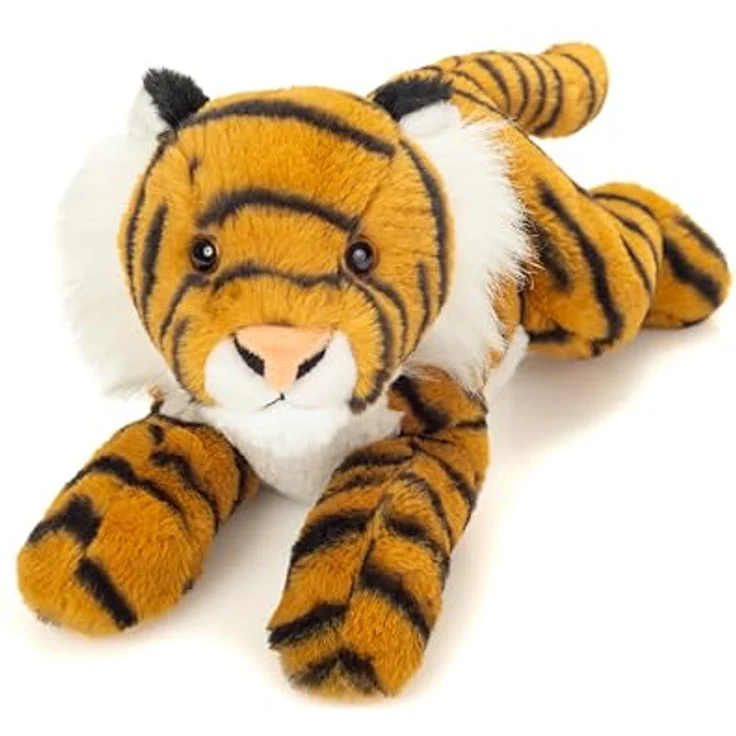 Teddy Hermann® Kuscheltier Tiger liegend, 33 cm, aus recyceltem Material, detailreich gestaltet – Bild 1