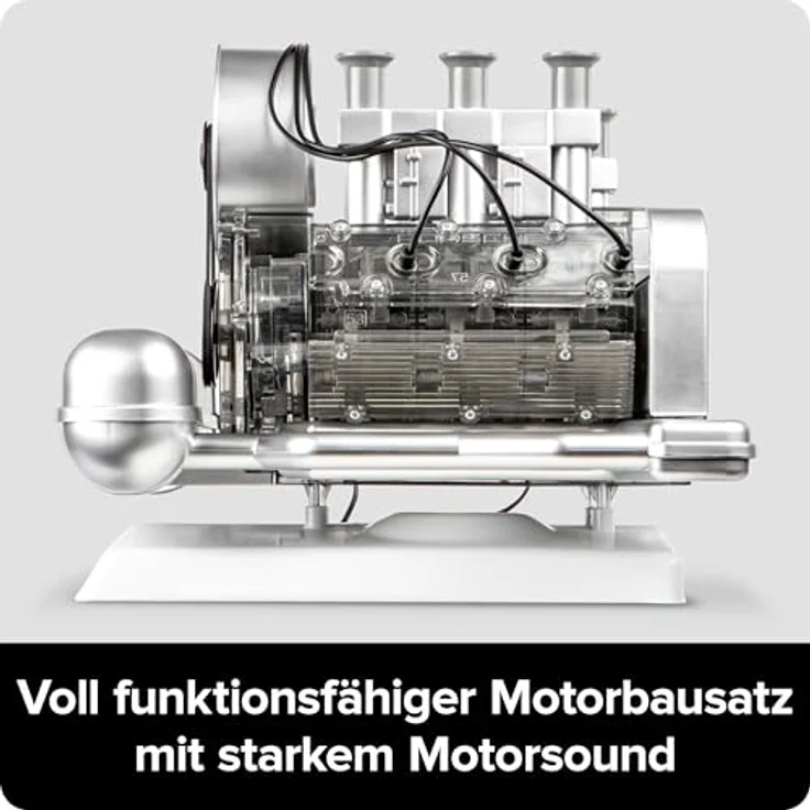 FRANZIS 67224 Bausatz, Funktionsmodell Ur-911er Boxermotor mit 290 beweglichen Einzelteilen, ab 14 Jahre – Bild 8