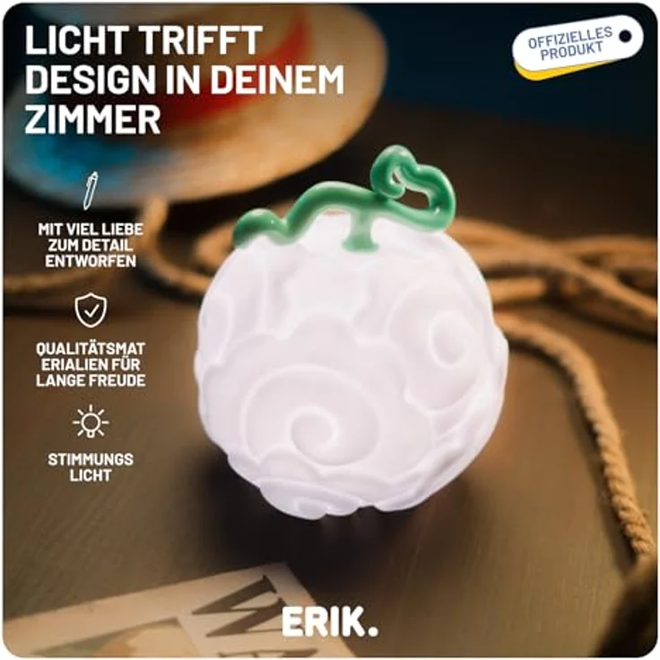 Grupo Erik One Piece Netflix Lampe Rauch-Rauch-Frucht, 17 cm, kalt-weißer LED-Lichtmodus, USB-Typ-C-Betrieb – Bild 2