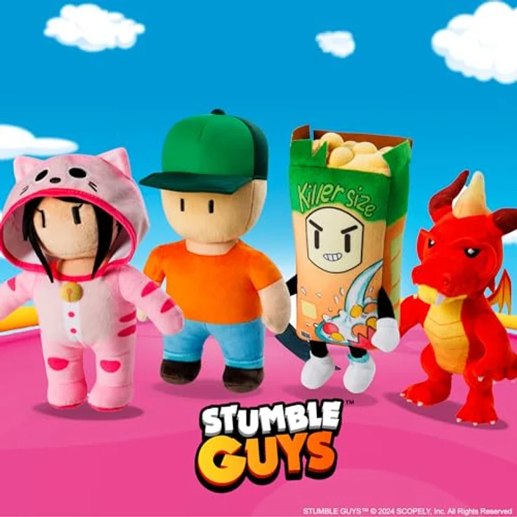 Bandai Stumble Guys – Mr Stumble – Plüschtier 30 cm bunt – Offizielles Videospiel-Maskottchen zum Sammeln für Kinder ab 2 Jahren – PMS7008A – Bild 4