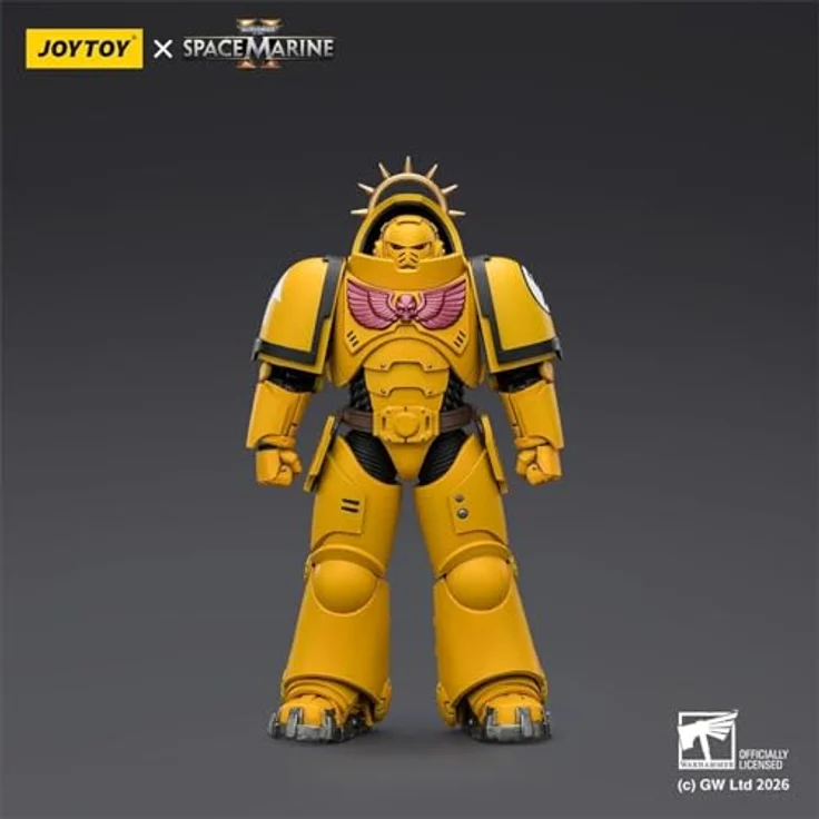 Joy Toy Warhammer 40,000 Actionfigur Game Edition Imperial Fists Heavy Intercessor, 13 cm, vollständig beweglich mit austauschbaren Händen und Waffenzubehör – Bild 2