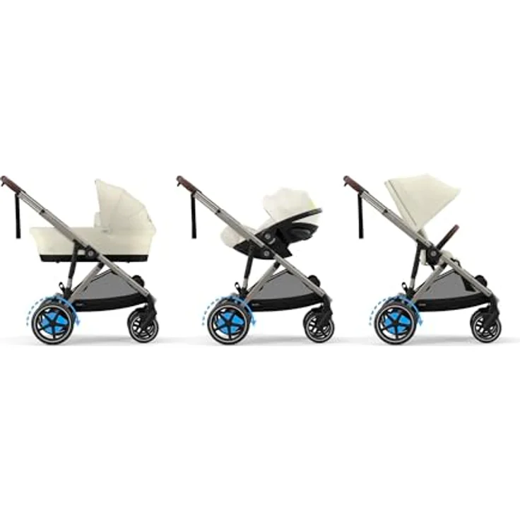Cybex eGazelle S, Kinderwagen mit elektrischem Antrieb und Wiegefunktion, großer Einkaufskorb, Multi-Terrain-Support – Bild 8