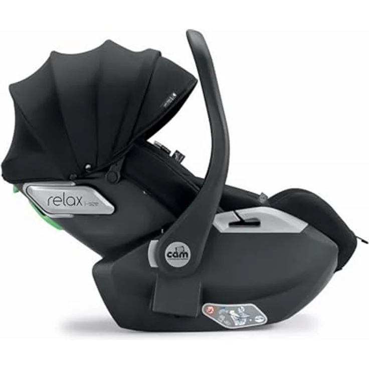 CAM Relax I-Size Auto-Babyschale, mit I-Size Sicherheitstechnologie, verstellbarer Rückenlehne, kompatibel mit Dinamico Smart und Fluido Easy Kinderwagen-Gestellen, grau – Bild 3