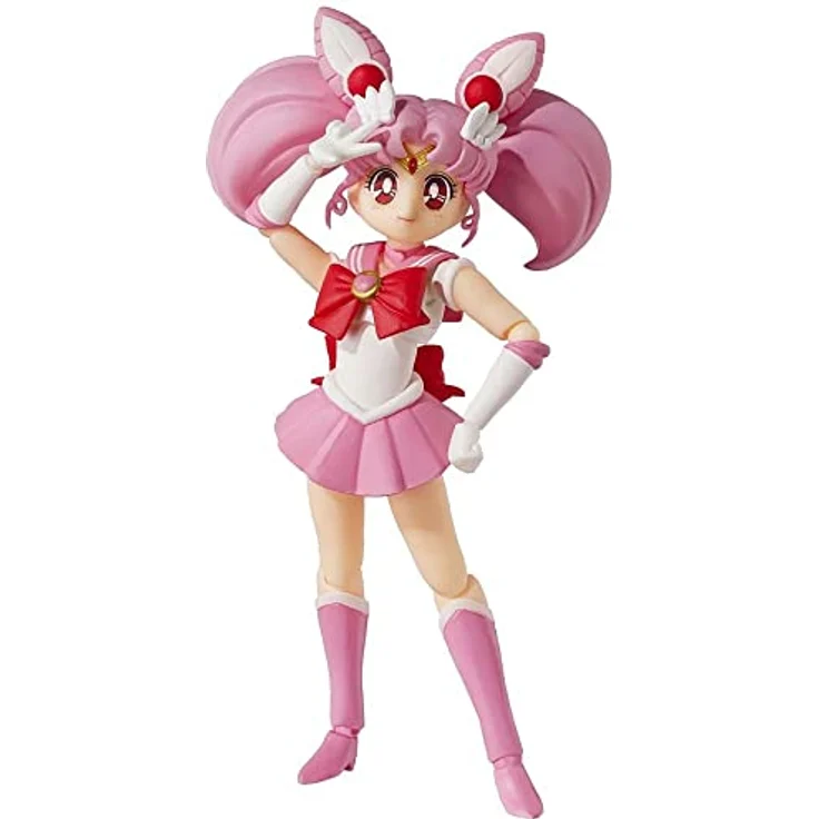 BANDAI Tamashi Nations - Pretty Guardian Sailor Moon - Sailor Chibi Moon (Animation Color Edition), S.H.Figuarts Sammelfigur, 18,1 cm hoch – Bild 1