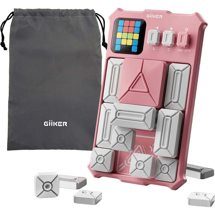 GiiKER Super-Slide-Puzzlespiel – Pink, Brettspiel zur Förderung kognitiver Fähigkeiten, kompakt und langlebig
