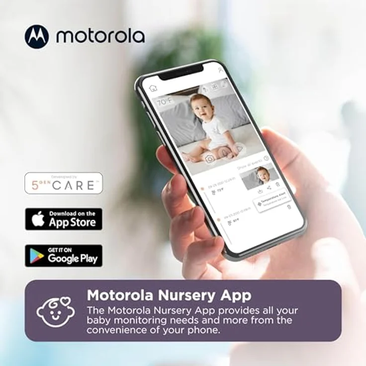 Motorola Babyphone PIP1000 WHT, Babyphone mit Kamera und Nachtsichtfunktion, weiß – Bild 6