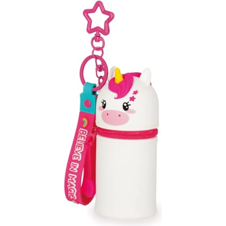 Legami Mini-Geldbörse Kawaii Unicorn, Silikon mit Schlüsselanhänger, Karabinerhaken, Spirale und Handschlaufe, 5 x 12 x 5 cm – Bild 3