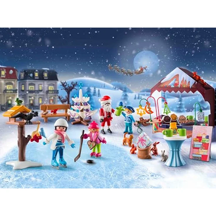 PLAYMOBIL 71472 Adventskalender: Ausflug auf den Weihnachtsmarkt, 24 Überraschungen, Mehrfarbig – Bild 3