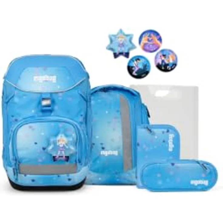 ergobag pack Schulranzen Set BühnenfieBär, mit höhenverstellbarem Your-Size-System, 22 Liter Volumen, wasserabweisendes Material – Bild 1