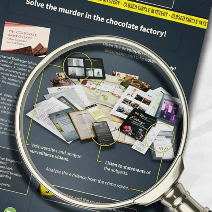 MAGNIFICUM Murder Mystery Game, The Corporate Anniversary - Oliver Borgmann's Last Celebration, Detektivspiel für 1-6 Spieler, 2-4 Stunden Spielzeit, Englisch – Bild 3
