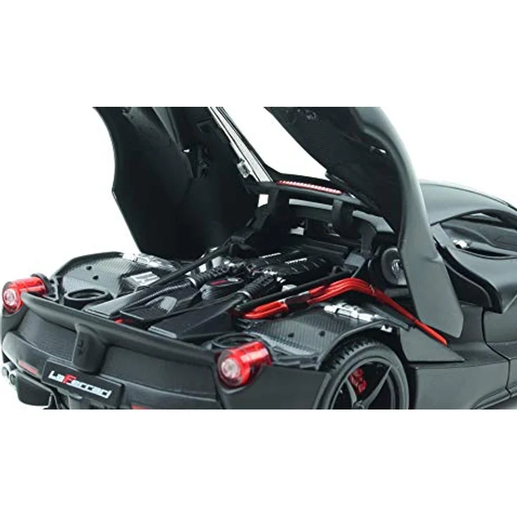 Bburago Ferrari LaFerrari, hochwertiges Modellfahrzeug aus Zinkguss mit funktionierenden Türen und Hauben in Geschenkbox – Bild 4