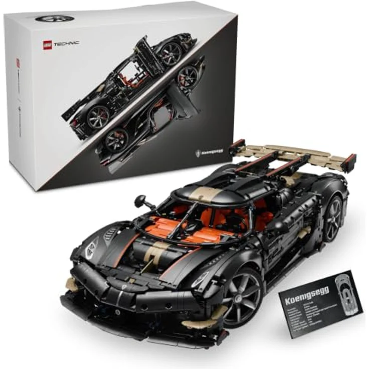 LEGO Technic 42232 Koenigsegg Sadair's Spear Hypercar, Modellauto-Bauset mit V8-Kolbenmotor, Triplex-Federung, 9-Gang-Getriebe, für Erwachsene, 4104 Teile – Bild 1