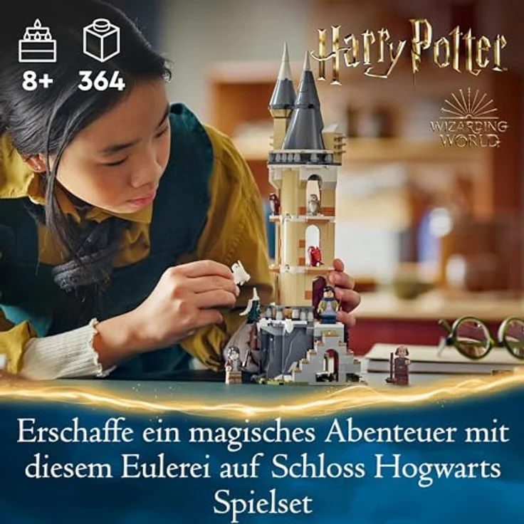 LEGO Harry Potter Eulerei auf Schloss Hogwarts, Abenteuer-Set mit 3 Mini-Figuren und Spielzeug-Tieren, für Kinder ab 8 Jahren – Bild 2