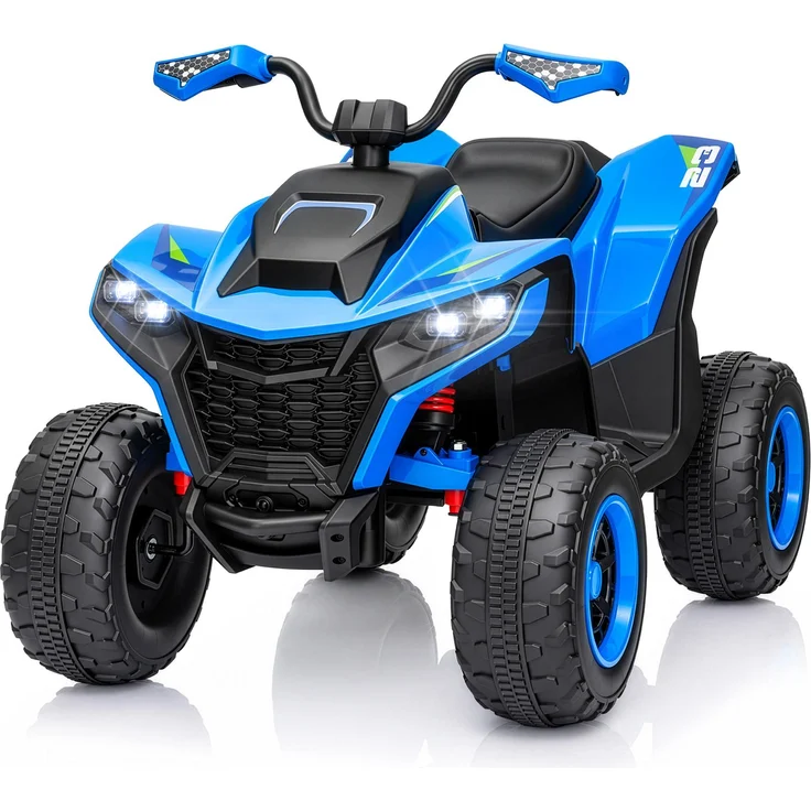 LEADZM Kinder Quad Elektro 24V 7Ah 75W ATV, mit sanftem Start und geräumigen Sitzen, für Kinder 3-6 Jahre, Blau