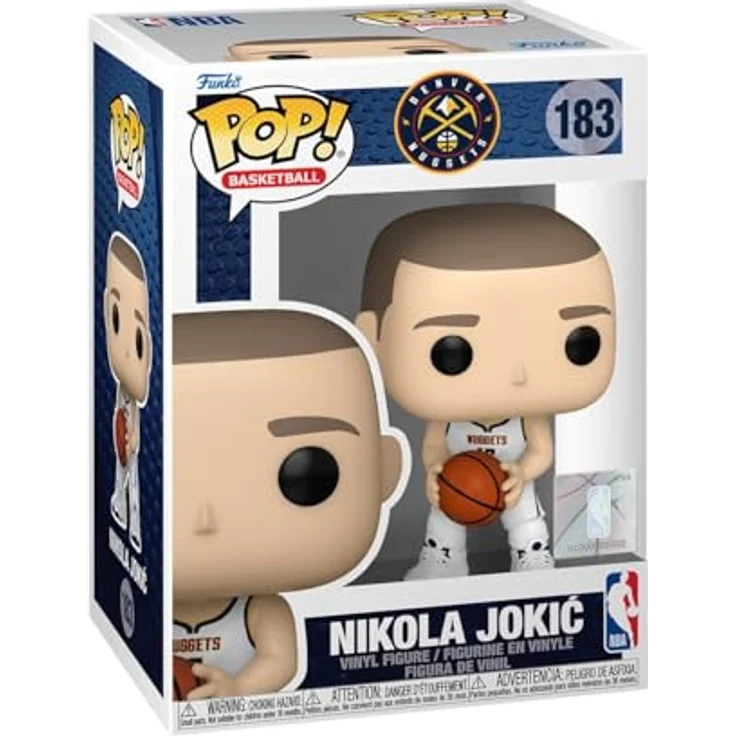Funko Pop! NBA Nikola Jokic Vinyl-Sammelfigur, 9,5 cm, offiziell lizenziertes Geschenk für NBA-Fans und Sammler – Bild 1