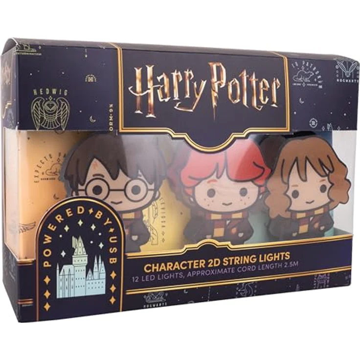 Fizz Creations Harry Potter Lichterkette 2D Letter of Acceptance & Hedwig, 12 LEDs, batteriebetrieben, 2,50 m Länge – Bild 4