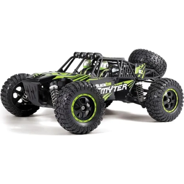Blackzon Smyter DB 1/12 4WD Electric Desert Buggy, RTR Ready-to-Run, Allradantrieb, schwarz/grün, mit 390er Bürstenmotor und spritzwassergeschützter Elektronik