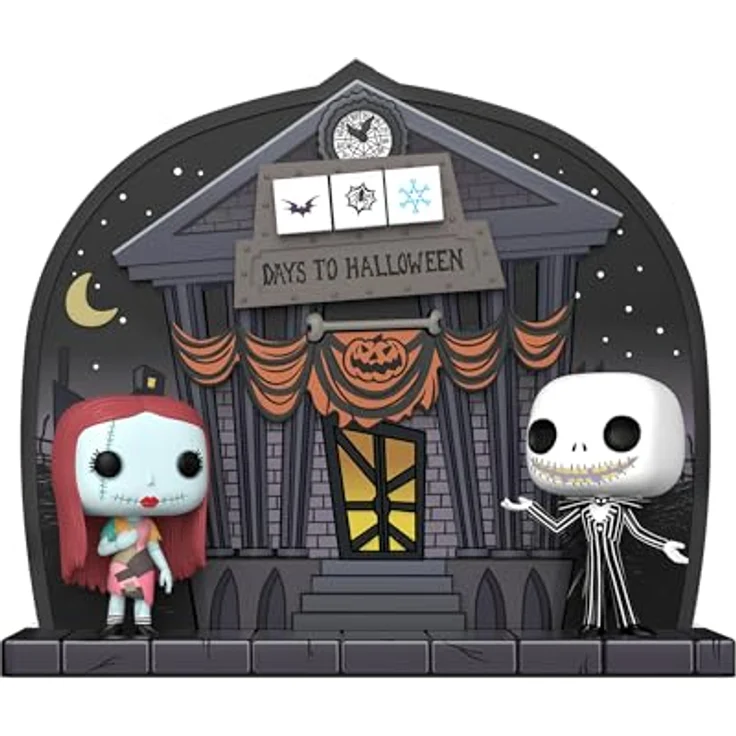 Funko Countdown Calendar: The Nightmare Before Christmas - Doppelseitig - Sammelbare Vinyl-Minifiguren - Geschenkidee - Weihnachten - für Mädchen, Jungen & Kinder - 28 cm B x 24 cm H x 17 cm T, Schwarz/Weiß – Bild 4