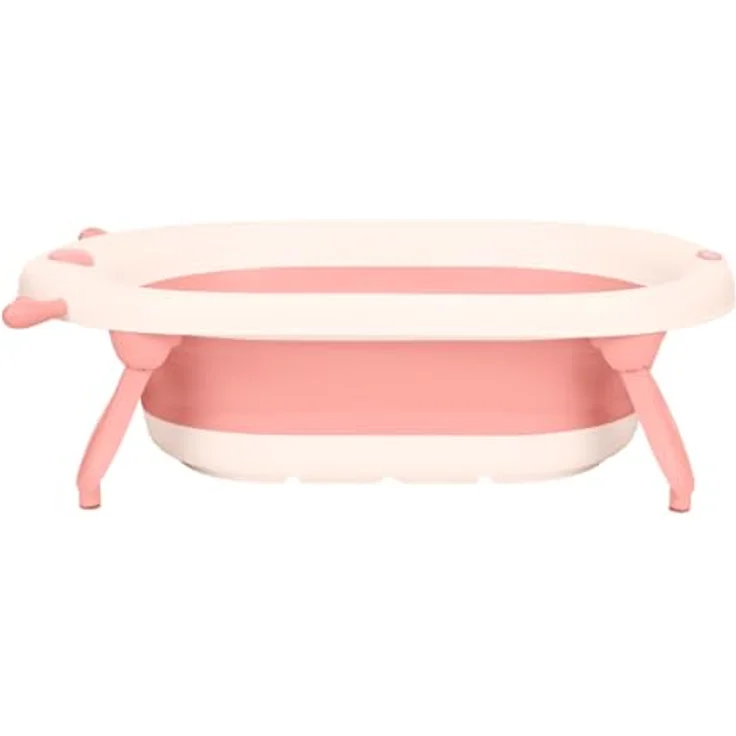 Kikka Boo faltbare Babybadewanne Foldy mit Wasserablauf, leicht zu reinigen, ab Geburt, rosa – Bild 5