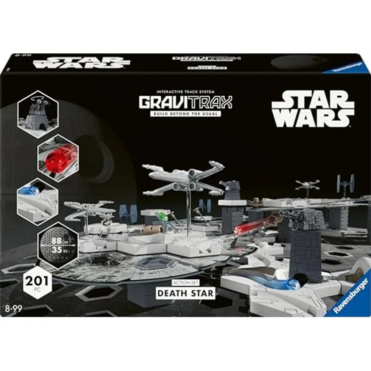 Ravensburger 23860 -GraviTrax Star Wars Action-Set Deathstar - Kugelbahn und Konstruktionsspielzeug ab 8 Jahren, alleine bespielbar -  inklusive exklusiver X-Wing und TIE Fighter Figuren