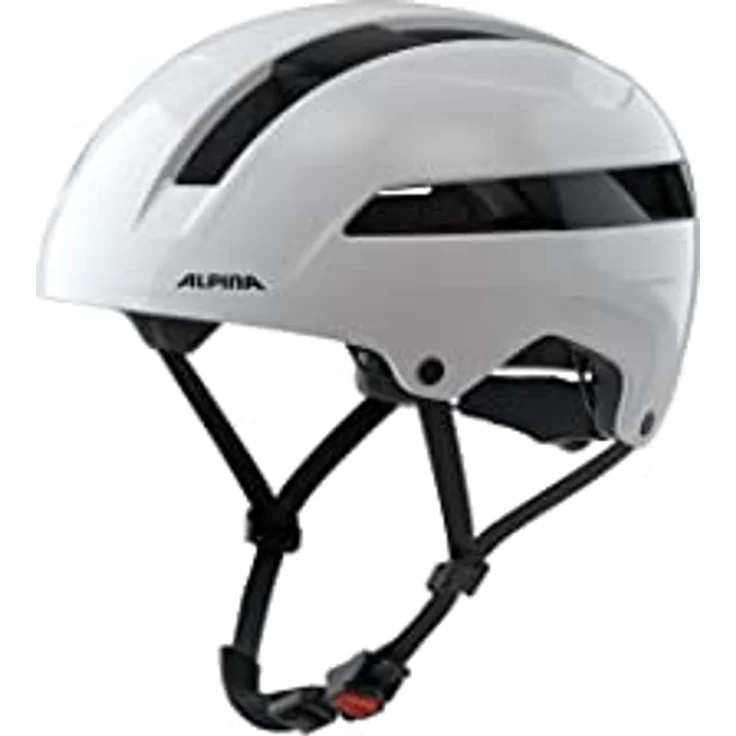 ALPINA SOHO - Extrem Robuster, Leichter & Individuell Anpassbarer Urban Fahrradhelm Für Erwachsene, white gloss, 51-56 cm – Bild 1