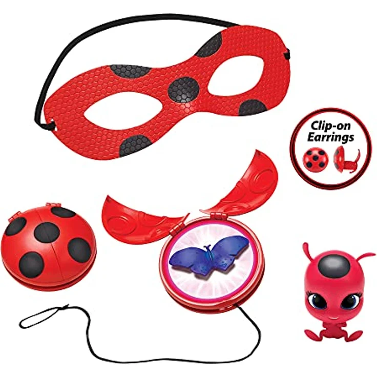 Playmates Toys Verkleidungsmaske 50601, Wunderbarer Marienkäfer Verkleidungsset Ladybug Miraculous, für Kinder ab 4 Jahren, mit Superhelden-Maske und magischem Yo-Yo in Rot und Schwarz – Bild 2
