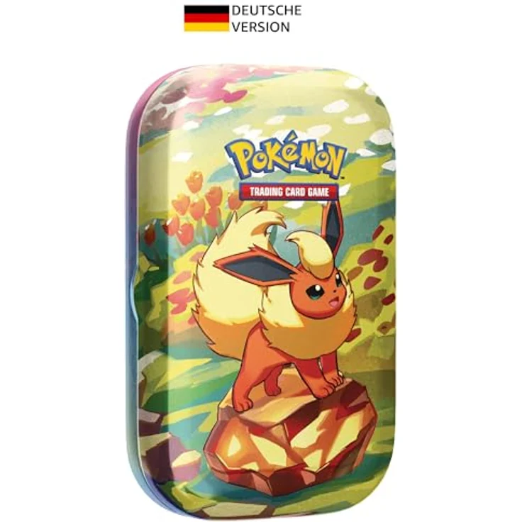 Pokémon Mini-Tin-Box Karmesin & Purpur – Flamara (2 Boosterpacks & 1 Münze) – Bild 1