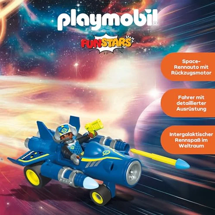 PLAYMOBIL Fun Stars Rasender Space-Jet, Spielzeugauto mit Rückzugmotor & Schießfunktion, ab 4 Jahren, 71717 – Bild 3