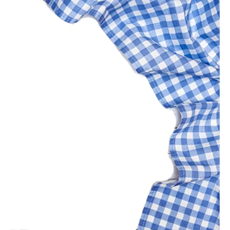 texpot Bettwäsche Garnitur 155 x 220 cm + 80 x 80 cm Landhaus 5 mm Karo blau kariert Bauern Kissenbezug Bettbezug, 100% Baumwolle, ÖKO Tex 100, waschbar bis 90°, trocknergeeignet – Bild 3