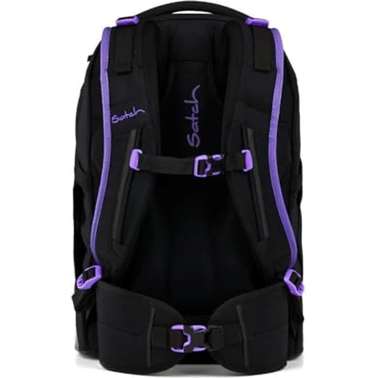 Satch Pack Schulrucksack Set 3tlg. mit 3D Soft-Mesh Rückensystem, Schlamperbox und Sportbeutel, Purple Phantom – Bild 4