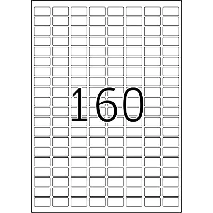TopStick 8791 Universal Etiketten, 100 Blatt, selbstklebend, bedruckbar, matt, weiß, 22 x 12 mm, 16000 Stück – Bild 4