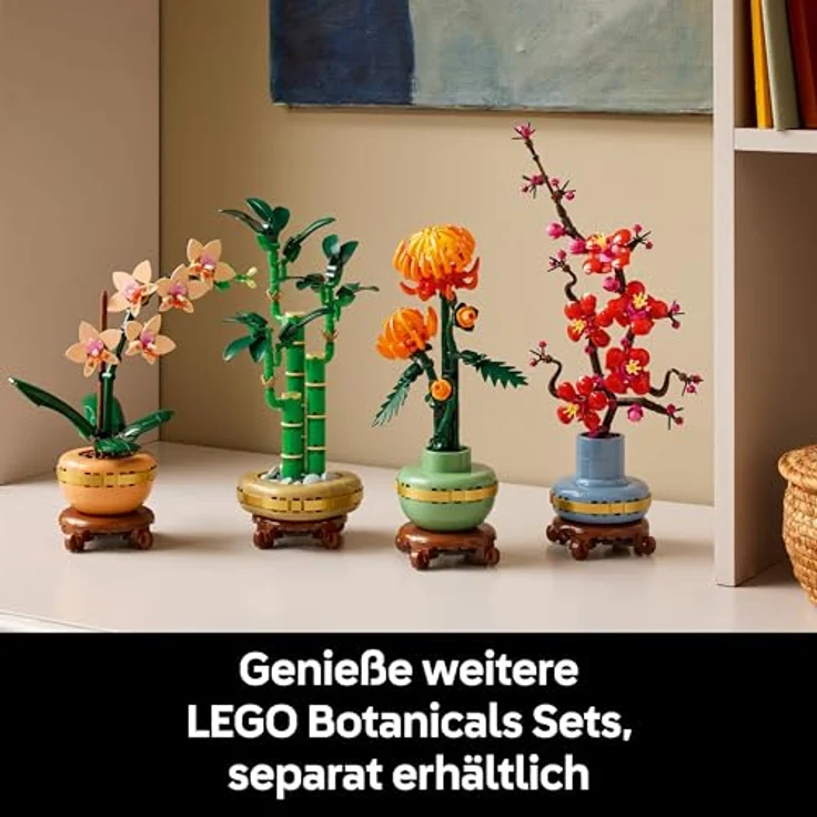 LEGO LEGO® Botanicals Mini-Orchidee 10343, Kunstblumen Set mit 274 Teilen, terrakottafarbener Blumentopf – Bild 8