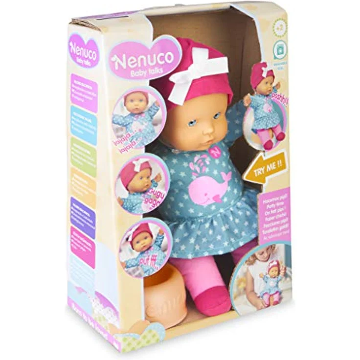 Nenuco Baby Talks we Pee - doll with Sounds for Children from 1 Year (Famosa 700016281) Bunt – Bild 4