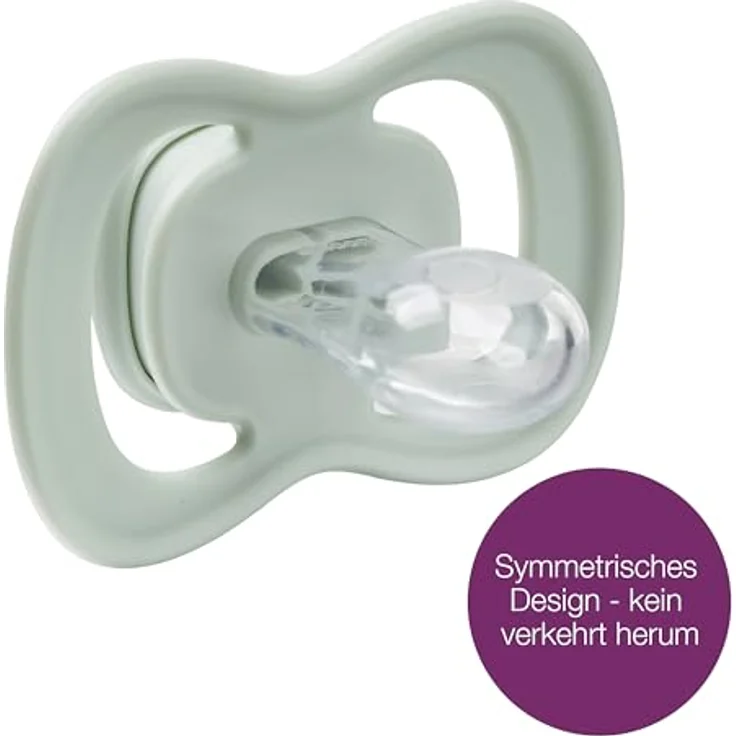 B.Box Silicone 6m+ Schnuller, Set mit 2 Beruhigungssaugern in Blush/Latte, kieferorthopädische Form, symmetrisch und atmungsaktiv – Bild 4