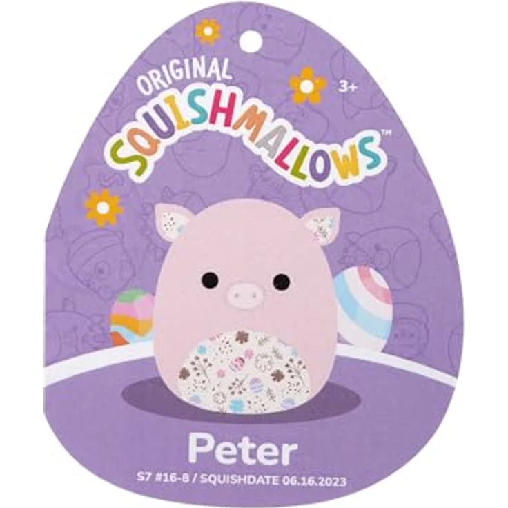 Squishmallows SQER00858 - Peter das rosa Schwein 19 cm, offizielles Jazwares Plüsch, superweiches Kuscheltier – Bild 5
