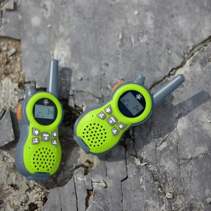 Haba Walkie Talkie Terra Kids, Walkie Talkie mit LED-Lampe, 5 km Reichweite, 8 Kanäle, abnehmbarer Gürtelclip – Bild 3