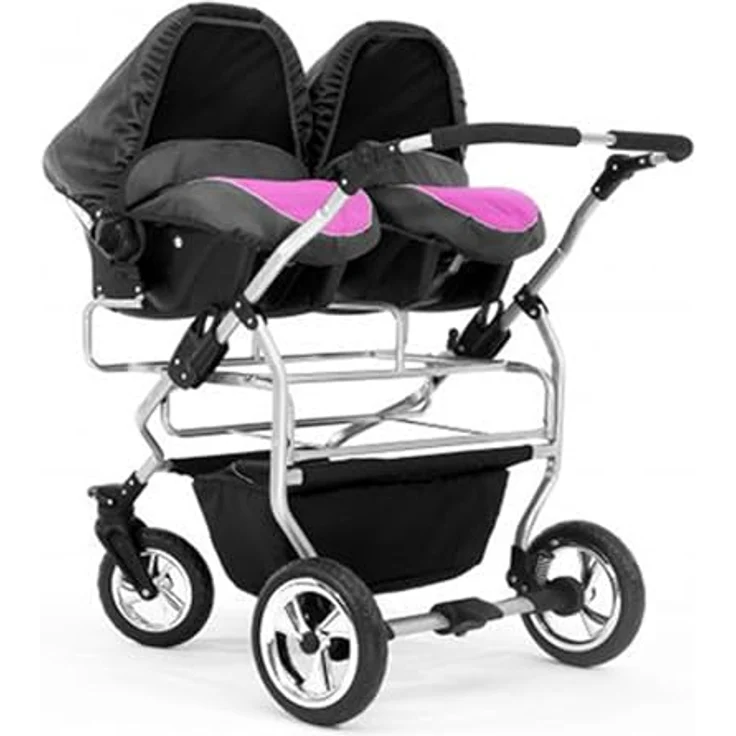 Elcar Zwillingskinderwagen 4 in 1 Duo inkl. Autositze - 13 Teile - in 20 Farben - Preisvergleich – Bild 4