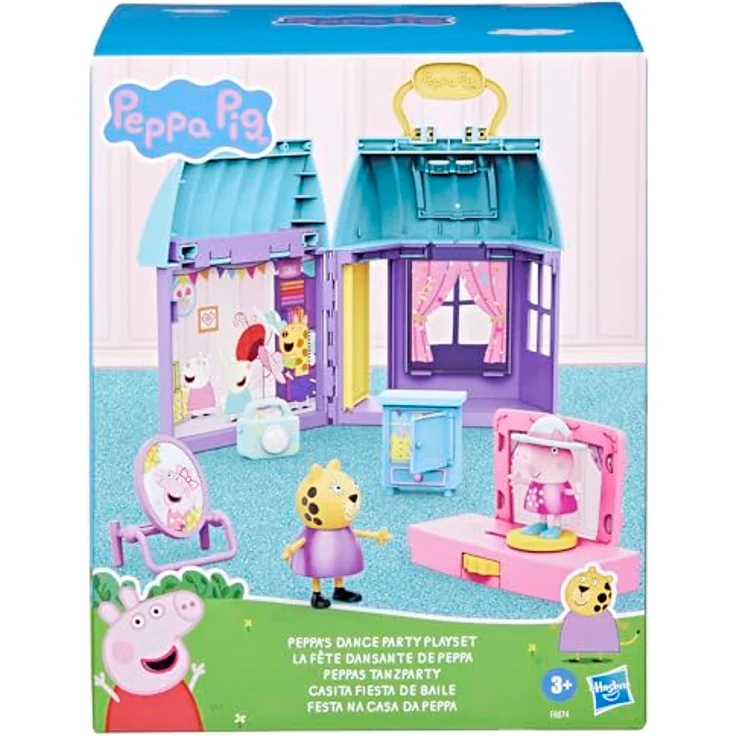Peppa Pig Peppas Tanzparty, Spielset mit 2 Figuren und Kleiderladen, 9 Teile – Bild 2