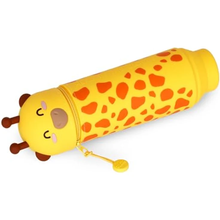 Legami LEGAMI Federmäppchen und Stiftehalter 2-IN-1, Giraffe Motiv, KAWAII, Silikon, blau – Bild 3