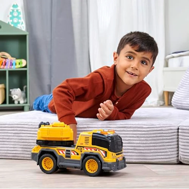 Dickie Toys Excavator Truck, Spielzeug-Baumaschine mit 360°-Baggerarm, Licht und Sound, 30 cm, ab 3 Jahre – Bild 5