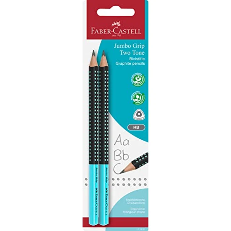 Faber-Castell Jumbo Bleistift Grip Two Tone, ergonomische Dreiecksform mit Soft Grip Zone – Bild 8