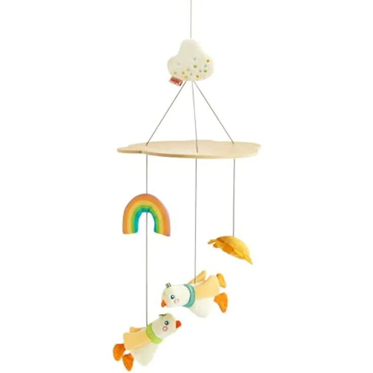 HABA Mobile Gans – Baby-Mobile aus Holz & Stoff, ideal für Kleinkinder ab 0 Jahren, fördert visuelle Entwicklung, Geschenk zur Geburt