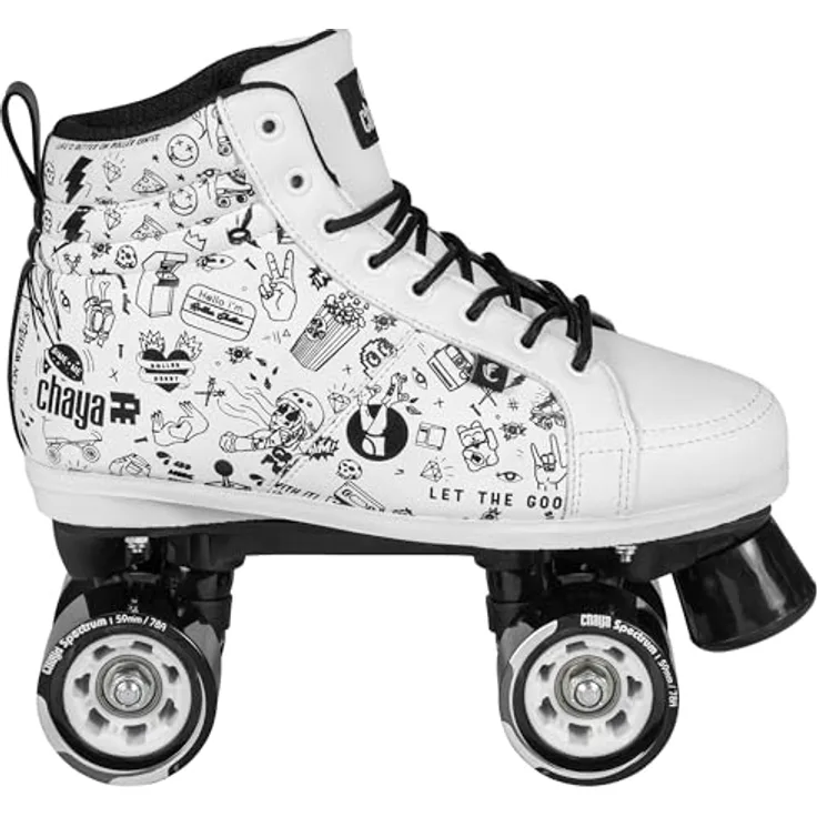 Chaya Roller Skates Sketch, Unisex für Herren und Damen in Weiß, 59mm/78A Rollen, ABEC 7 Kugellager, Art. nr.: 810673